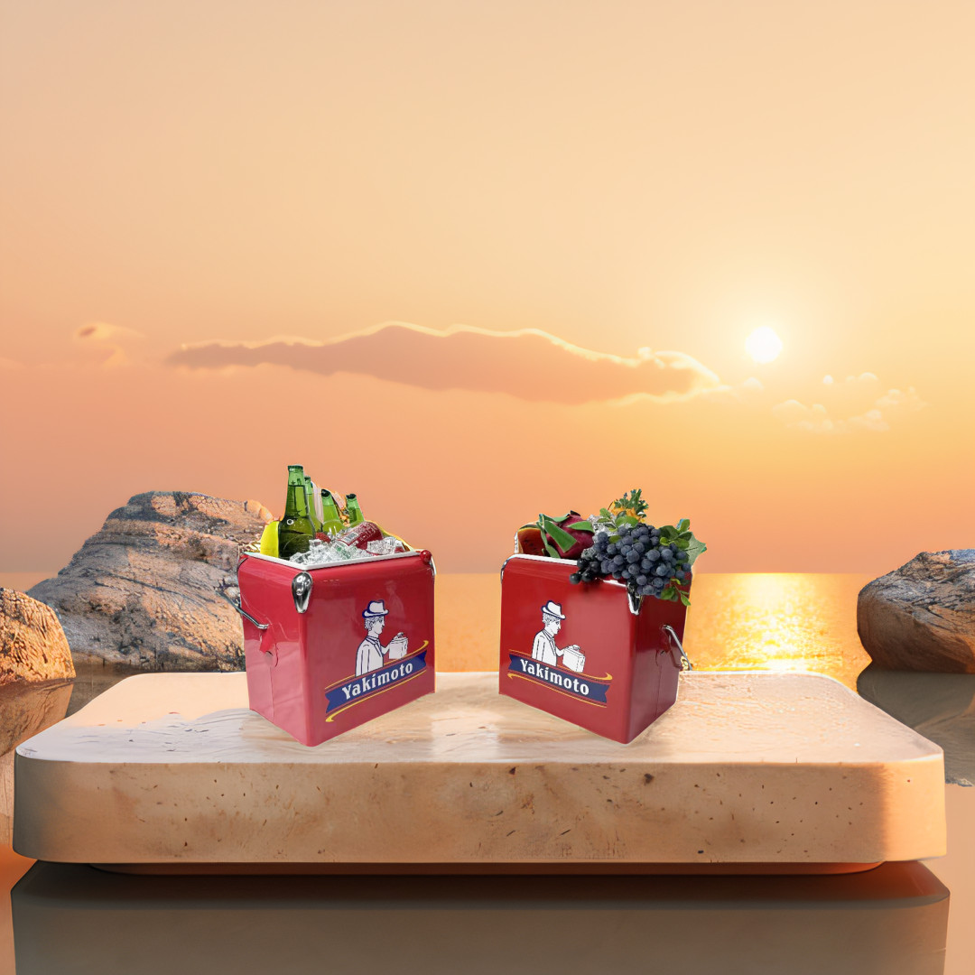 Yakimoto Family Day Cooler Box 14 QT Rolling Ice Chest Cooler