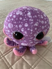 Ty Beanie Boos LEGS the Octopus Purple Style 36740  BIRTHDATE 10/17