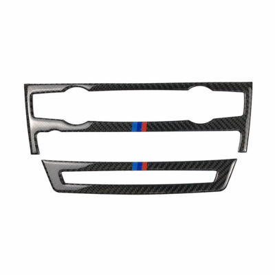 M Carbon Fiber AC CD Control Panel Covers Sticker Trim For BMW E70 E71 X5 X6 PA