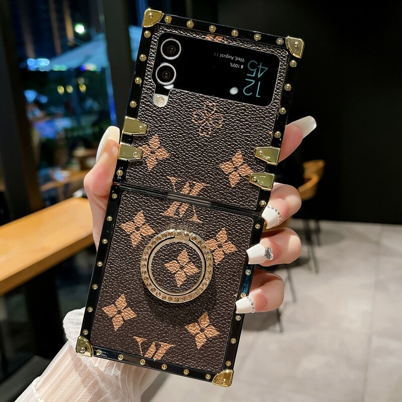 For Samsung Galaxy Z Flip 7/6/5/4/3 Retro Classic Leather