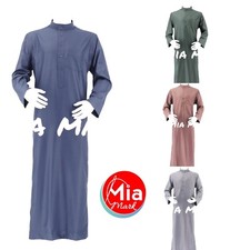 MEN MOROCCON AL FIRDOUS BRAND ISLAMIC MUSLIM THOBE WITHOUT COLLAR
