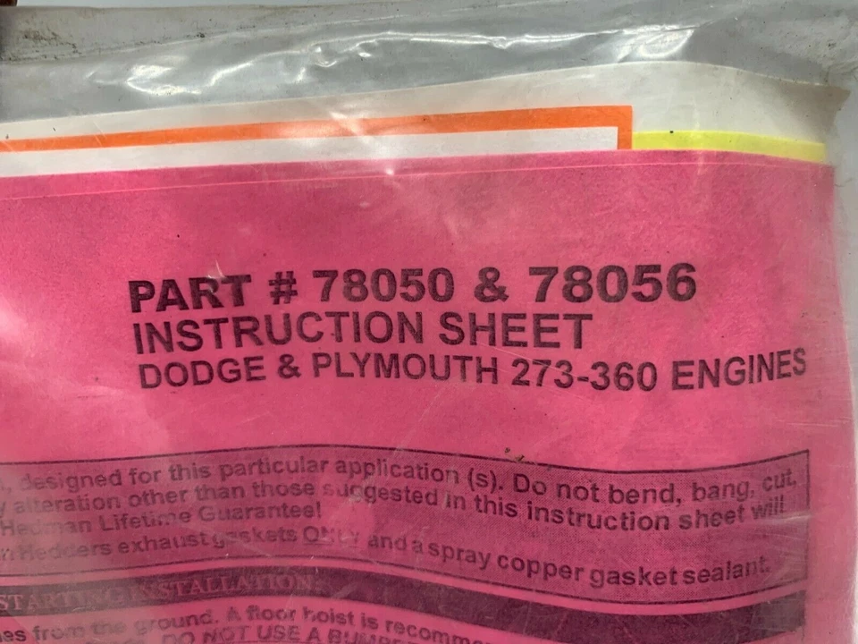 Hedman Hedders Collectors for Dodge Plymouth 273-360 engines #78050 & #78056 - Image 4 of 4