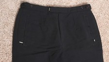 Vintage Skitique Mens Wool Blend Tapered Ski Pants size 32R Black Stirup