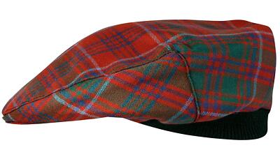 Herren Schottenkaro Flatcap Grant Ancient Tartan kariert Einheitsgröße schottisch hergestellt Mütze