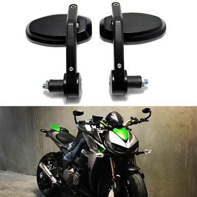 7/8" Handle Bar End Side Mirrors For Kawasaki Motorcycle Z1000 Z900 Z800 Z750 US 