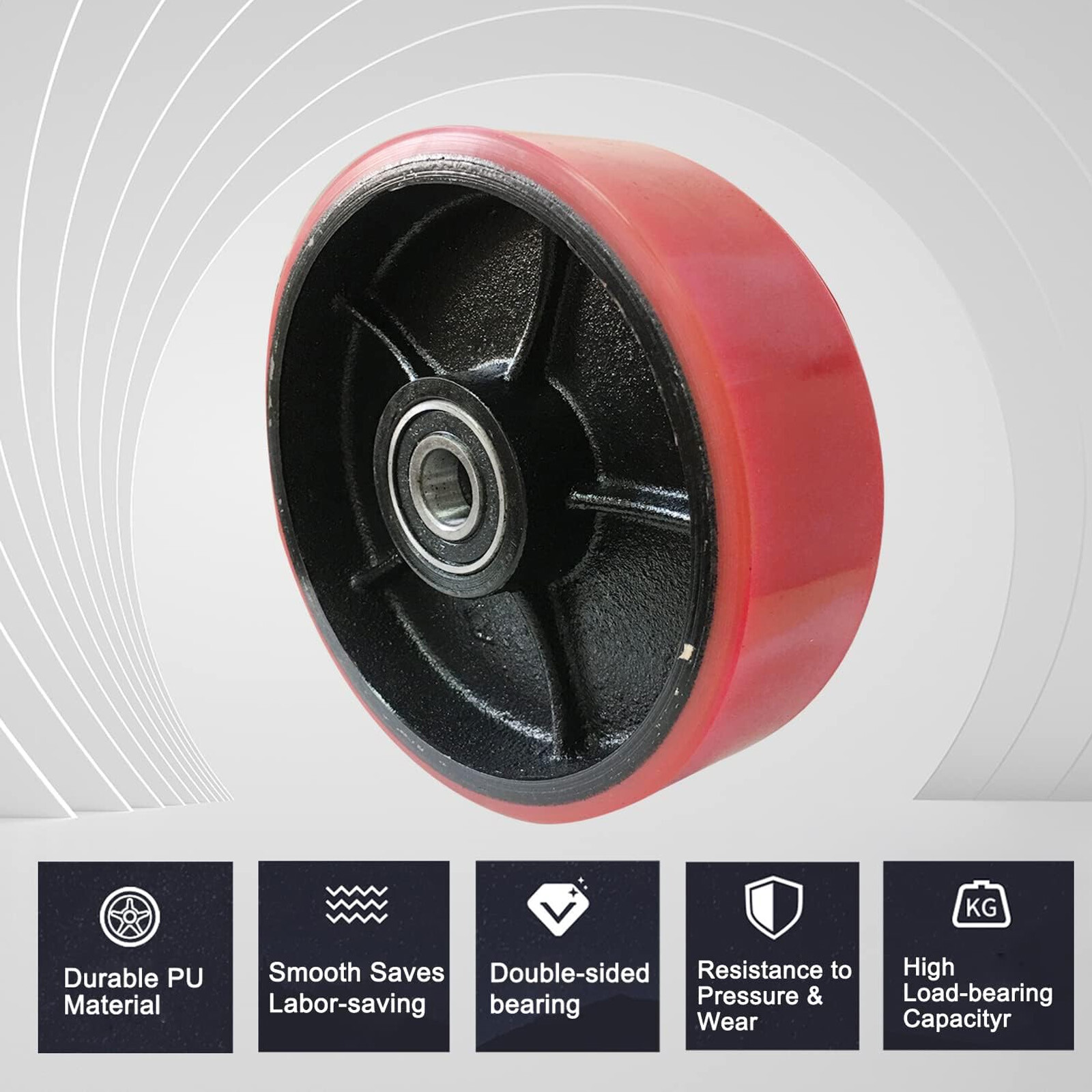 Pallet Jack Lift Truck Steering Wheels Replacement Rear Wheels 7" x 2