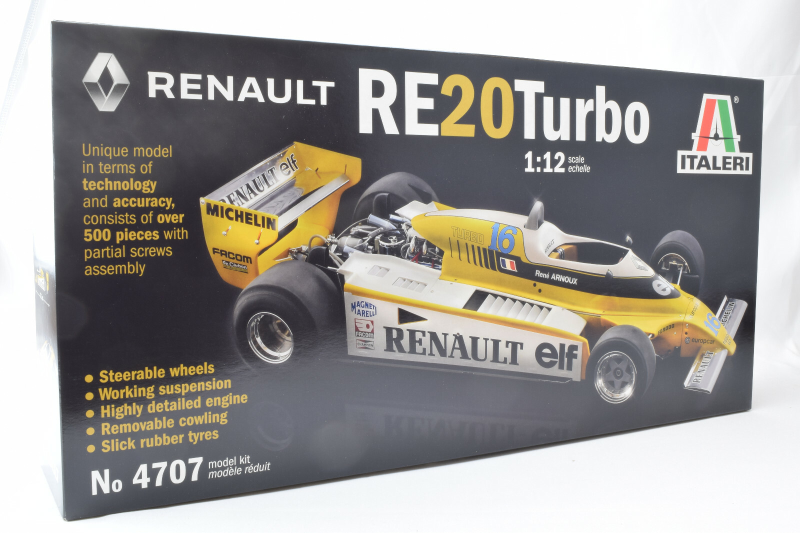 Комплект пластиковой модели автомобиля Italeri Renault RE20 Turbo 1/12 Formula 1 F1 4707