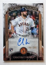 2022 Topps Museum Collection Chas McCormick Archival Autographs /299 RC #AA-CM
