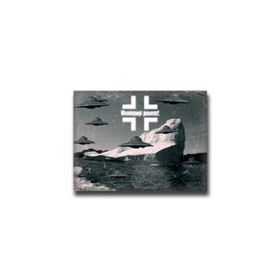 Sticker/sticker haunebu Antarctica New Swabia flight disc 9x7 cm A1425