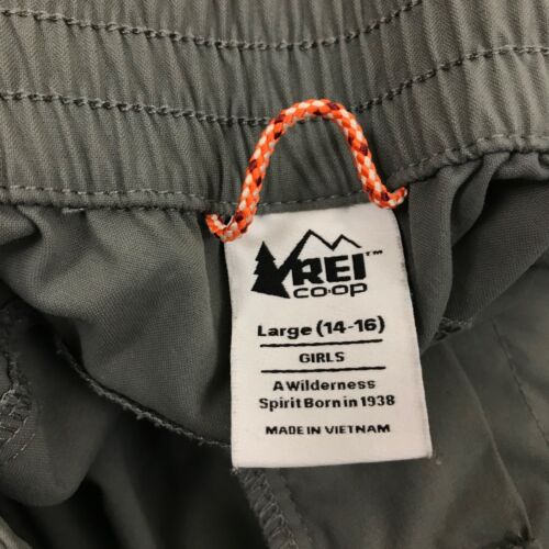 REI Pants Girls Size L Gray Sahara Convertible Hiking Cargo Outdoor Performance - Picture 4 of 14