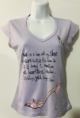 Jimmy Choo Shoe Quote T-Shirt Size 100% Cotton