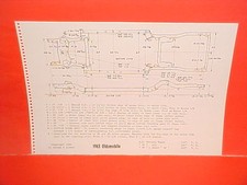 1963 OLDSMOBILE 98 SUPER 88 HOLIDAY STARFIRE CONVERTIBLE FRAME DIMENSION CHART