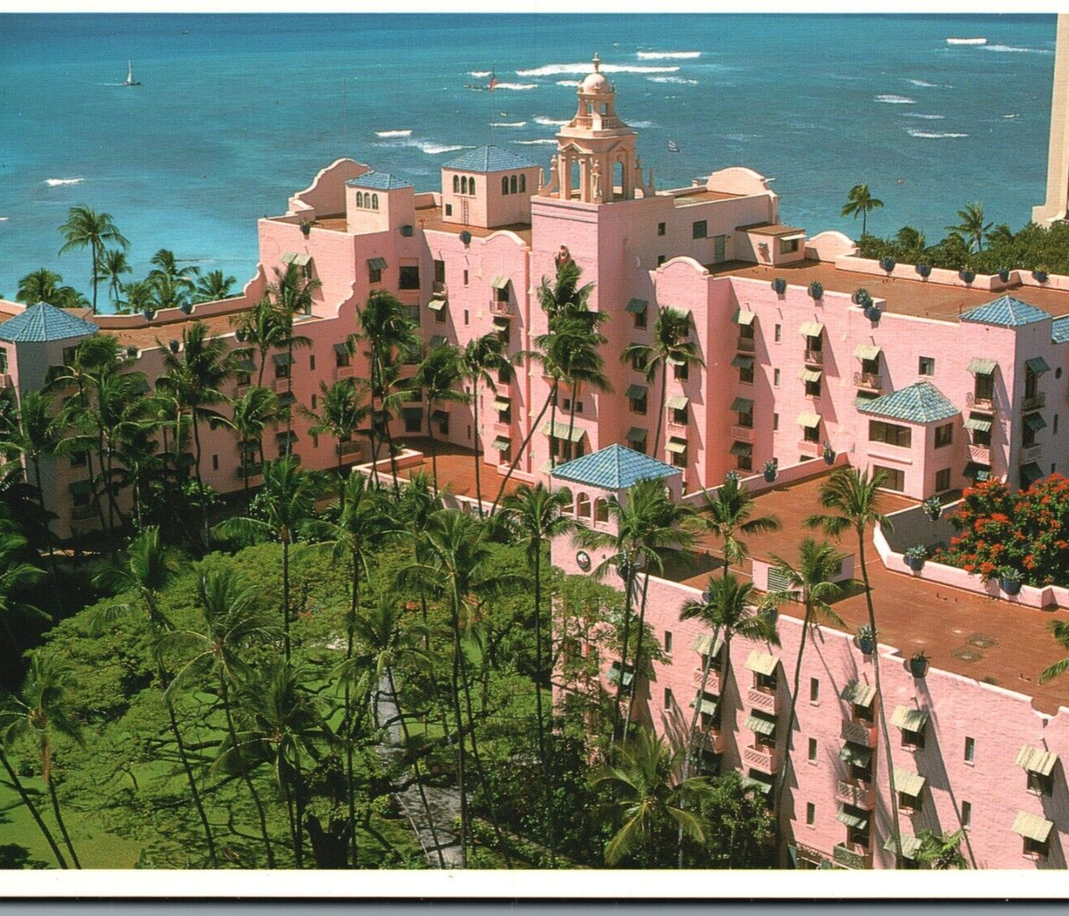 The ROYAL Hawaiian Hotel Waikiki Beach Hawaii VTG Continental PC-pc405