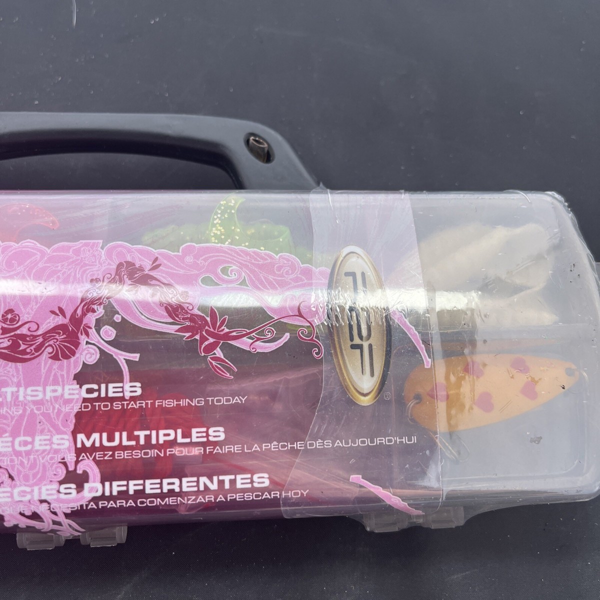 R2F Pink Multispecies set Tackle Box Fishing Children Worms Spinners Etc. R2F Pink Multispecies set Tackle Box Fishing Children Worms Spinners Etc.