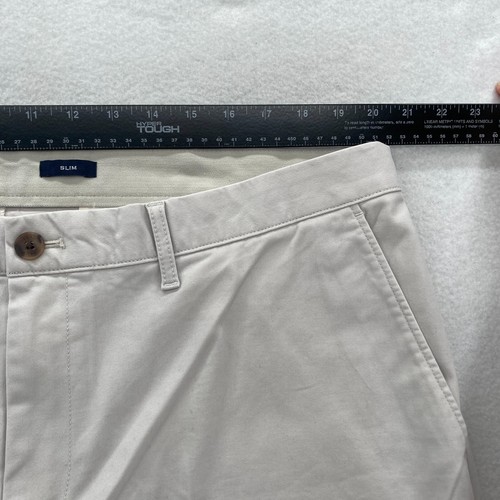 J.Crew True Temp 365 Chino Pants Mens 40x32 Slim Fit Stone Gray Stretch Preppy - Picture 9 of 15