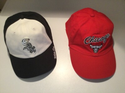 Two Cap Hats Chicago Bulls And White Sox MLB Genuine Merchandise 