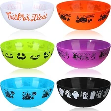 Didaey 12 Pcs Halloween Candy Bowl Large Plastic Serving Bowl Funny Candy Dish H
