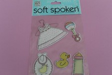 SOFT SPOKEN " LITTLE GIRL'S THINGS" SS-83, 5 Adorable Embellishments