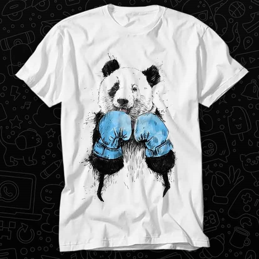 Unisex Tshirt Boxing Panda Bear GYM Guru Muay Thai T Shirt