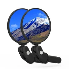 Bike Mirrorsbike Bar End Mirror Hd Glass Convex Lens Bicycle Rearview Mirror 2pc
