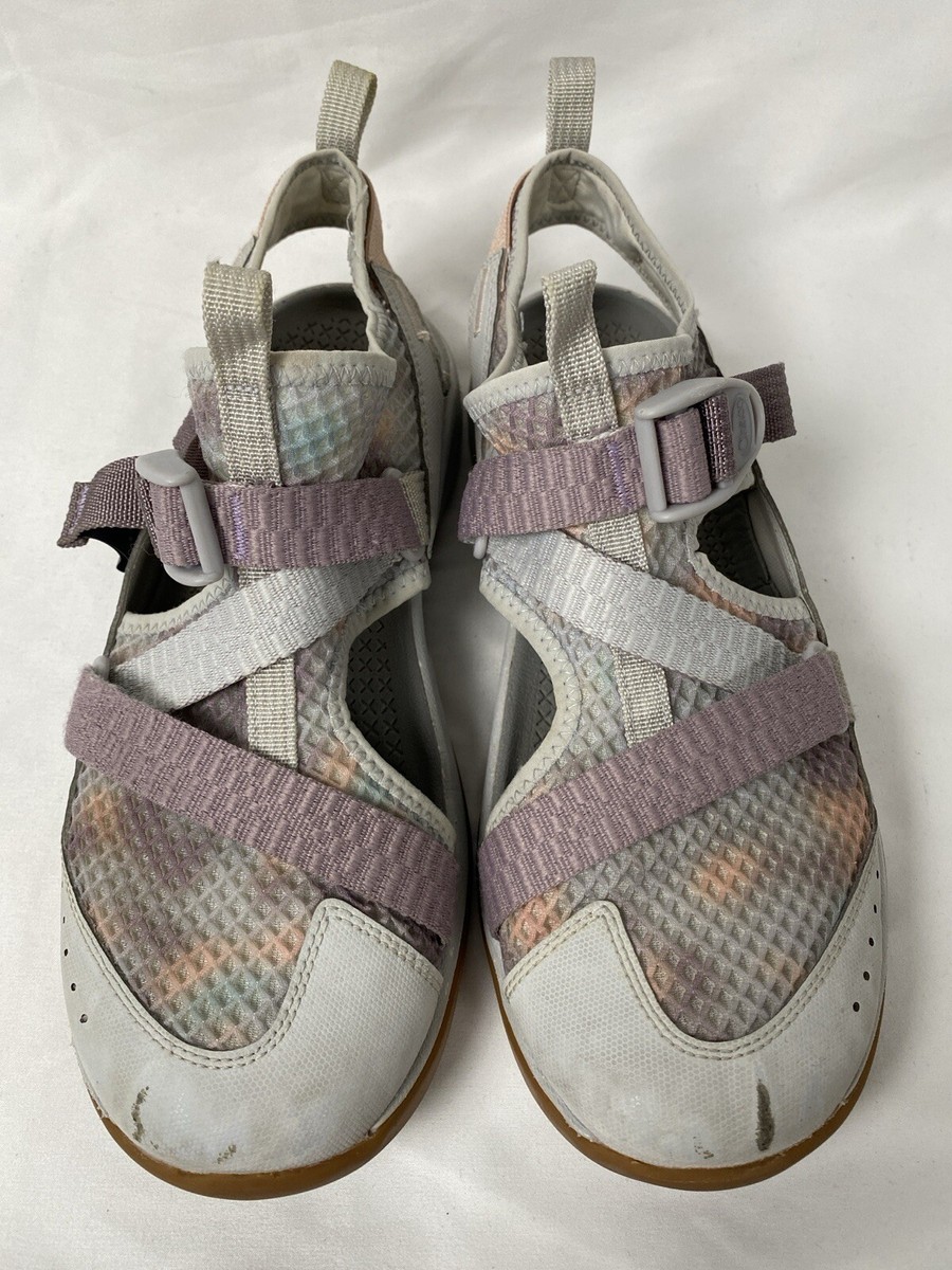 Chaco Women Odyssey Outdoor Hiking Slide Sneakers Shoes Grey Purple Size