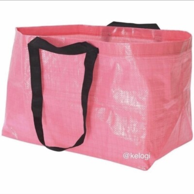 BRAND NEW IKEA Pink Frakta Slukis LE Large Reusable Tote Bag