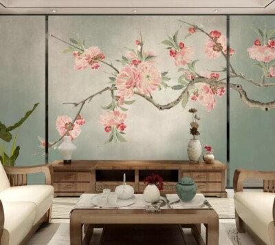 3D Flower Branch ZHUA7291 Wallpaper Wall Murals Removable Self-adhesive Ann 24