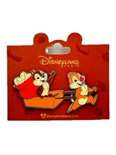 Disney Pin 2022 DLP Chip & Dale Nuts Wagon Autumn Leaves Disneyland Paris NOC
