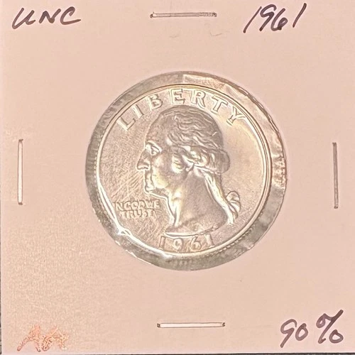 1961 Washington Quarter Uncirculated 90% Silver