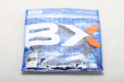 Binary BX-8K-1 8K UHD HDMI Cable With GripTek 1m 3.3ft 842822047661 - NEW