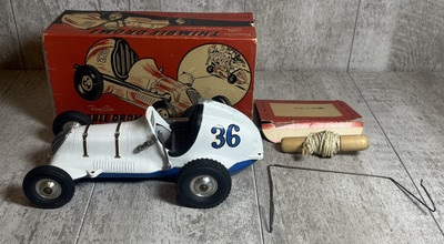 Vintage Ray Cox Thimble Drome Champion Racer #36 Tether Car W/ Box
