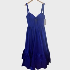 JOVANI NEW Royal Blue A Line Corset Ball Gown Ties at Sleeves NWT Size 14