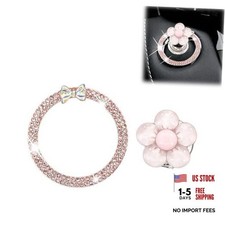 Push Start Button Cover, Flower Car Accessories, Pink Car Decor   Accessories