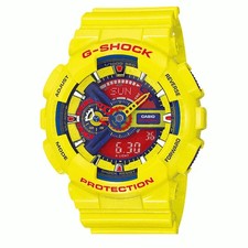 Rare new Casio G-Shock LED Light Yellow Hyper Colors Analog Digital GA-110A-9