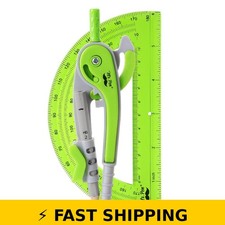 Mr. Pen Compass and Protractor Set - 6 Inch, Clear Plastic