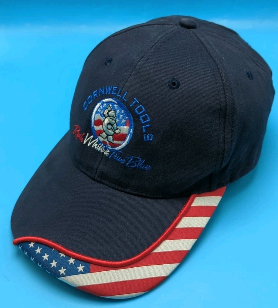 CORNWELL TOOLS hat red white blue adjustable cott… - image 5