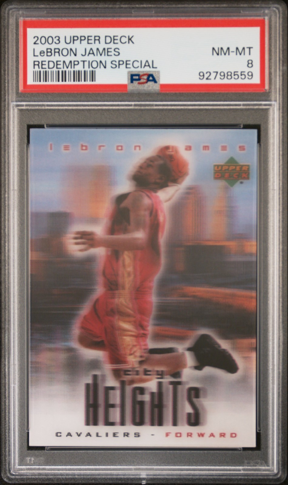 🔥2003-04 UPPER DECK-CITY HEIGHTS-LeBRON JAMES - REDEMPTION SPECIAL - RC PSA 8🔥