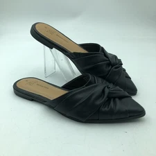 SZ 8 Women's Black Slip On Shoes Flats Slip on Footwear Time & Tru