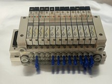 SMC BANK OF SOLENOID VALVES, 7 EA VQ1101-5, 4 EA. VQ1301-5, 1 EA. VQ1201-5
