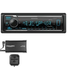 Kenwood KMM-BT732HD Single DIN Bluetooth Receiver + SiriusXM Tuner | Car Audio
