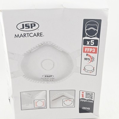 JSP Martcare FFP3 Ventil Atemschutzmasken 5er Pack EN149
