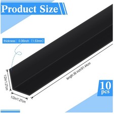 Easy Install Black Corner Protectors, 10 Pcs 1/2 x 36 Inches