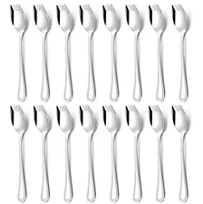 Sporks - 16-Pack Metal Spork Set, 7.1 Inch Stainless Steel Sporks for Pasta, ...