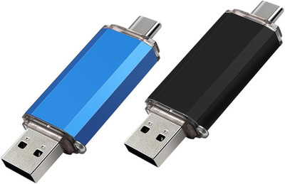 2-Pack 128GB USB C Flash Drive Dual Type C + USB a Memory Stick Jump Drive 2-In-