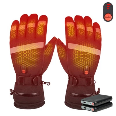 UNBEKANNT Akku Beheizbare Handschuhe für Motorrad Winter Thermo Warm Heizhandschuhe NEU