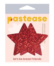 Nipple Pasties Pastease Glitter Star Red One Size Nipple Covers