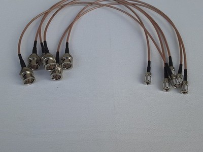 5 pack US MADE BNC Male to 1.0/2.3 DIN male RG179 SDI  cable 75ohm 1 FT