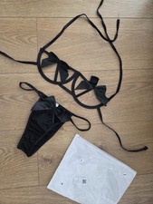 Fun Lingerie Set, Hollow Out Bra And Thong Set, Size L