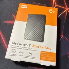 WD 5TB My Passport Ultra for Mac Portable HDD, Silver - WDBPMV0050BSL-WESN