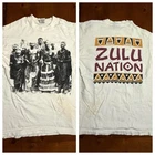Vtg 80s 90s Zulu Nation T Shirt Afrika Bambaataa Hip Hop L Distressed